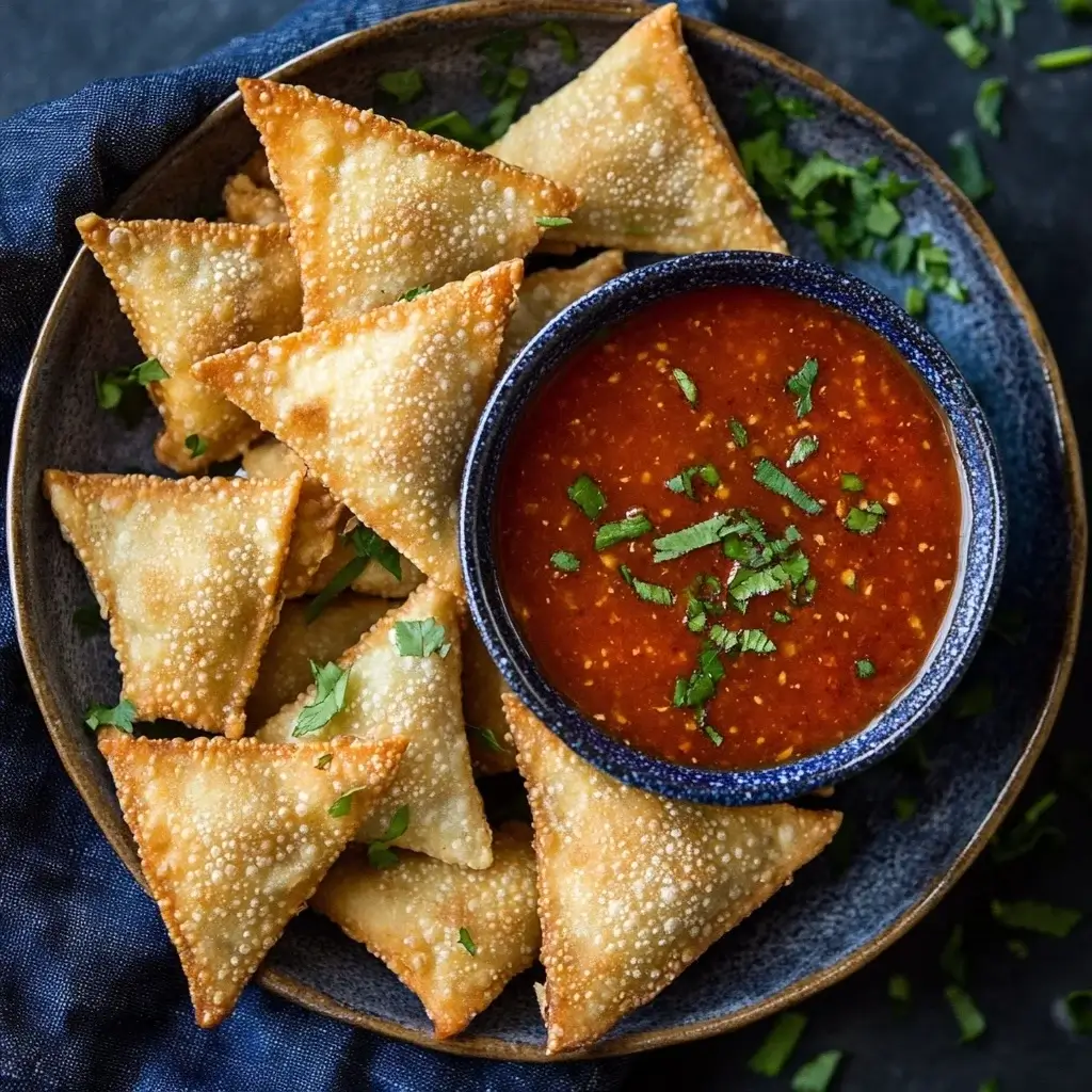Crab Rangoon with Sweet and Sour Sauce Recipe - Vintage Cooks