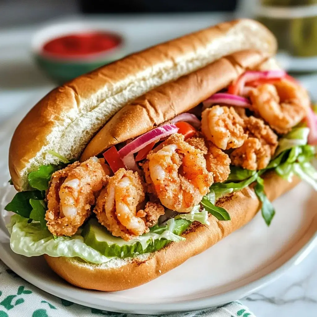 Easy Shrimp Po Boy Sandwich recipe Vintage Cooks