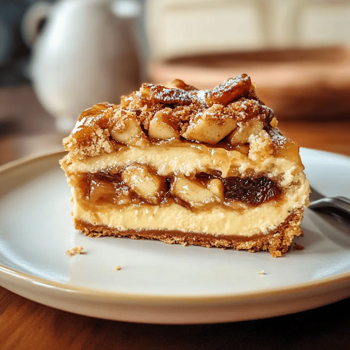 Apple Pie Stuffed Cheesecake