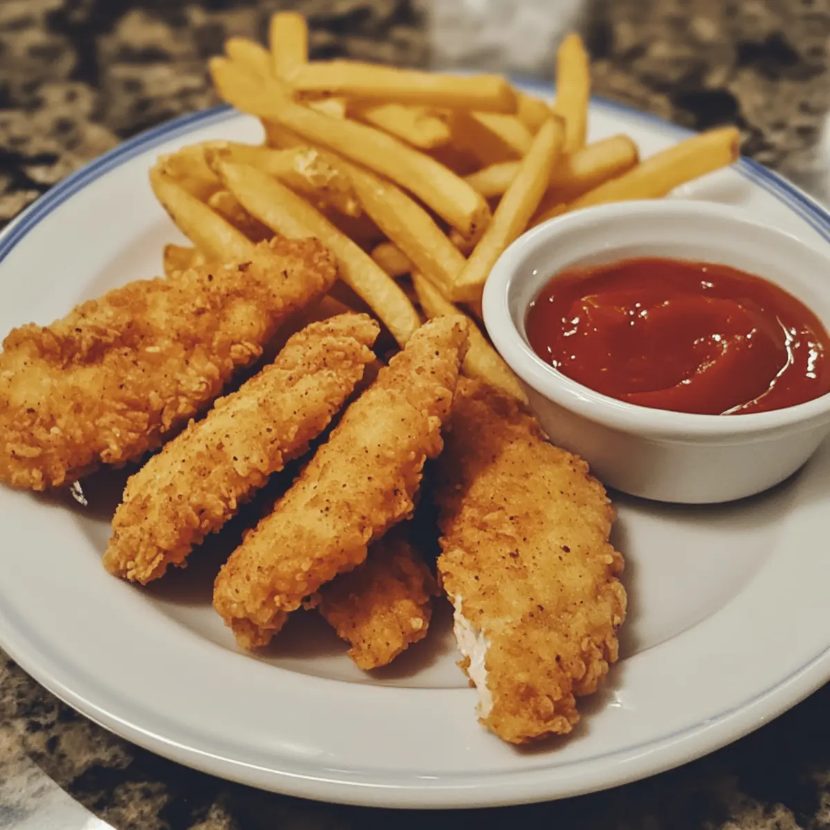 Baked Chicken Tenders with Fries