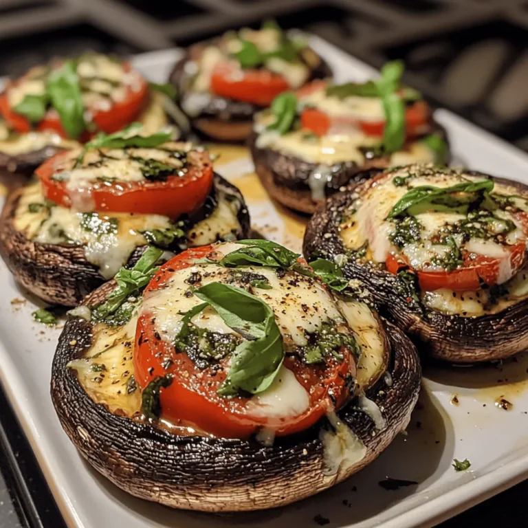 Caprese Stuffed Portobello Mushrooms