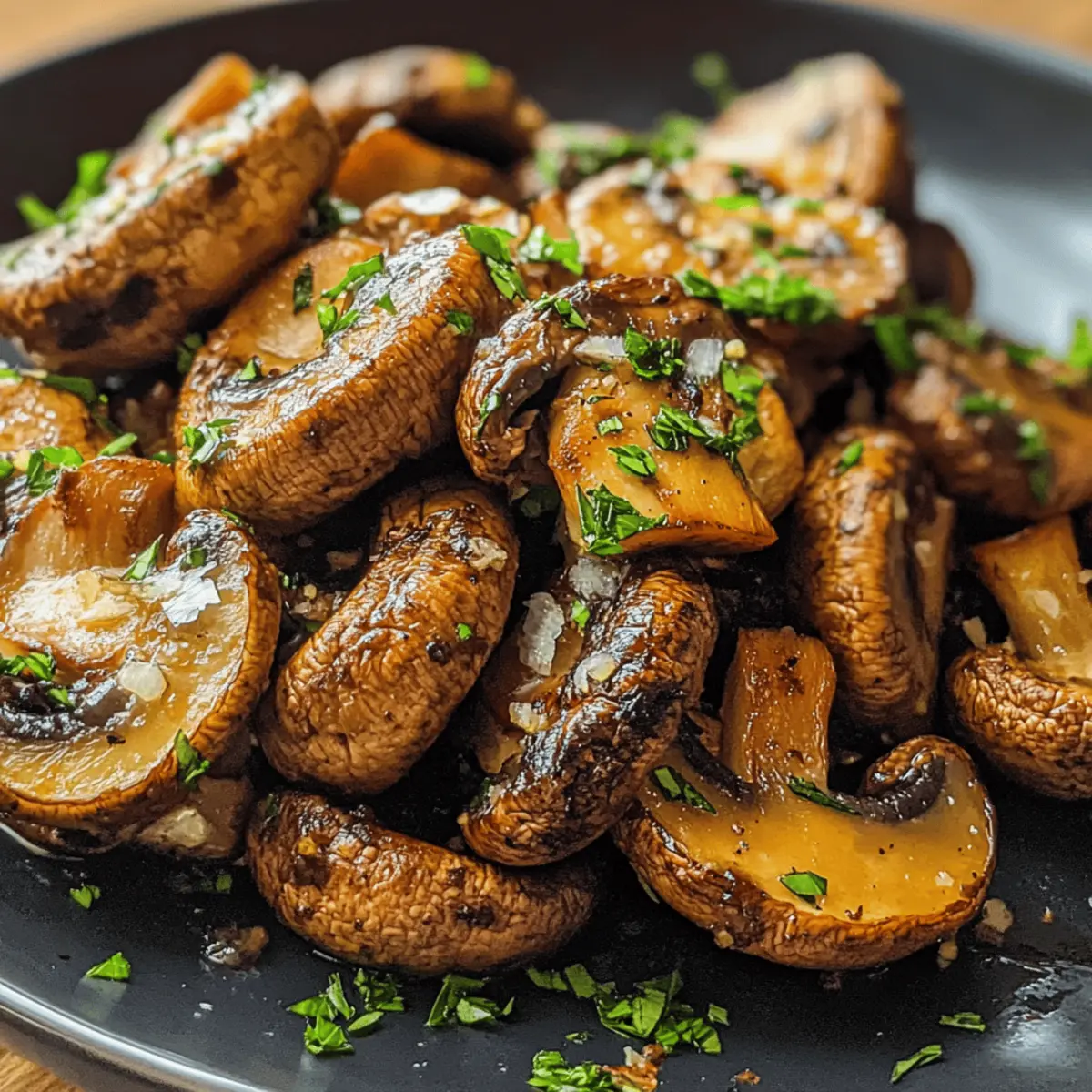 Easy Air Fryer Garlic Mushrooms recipe