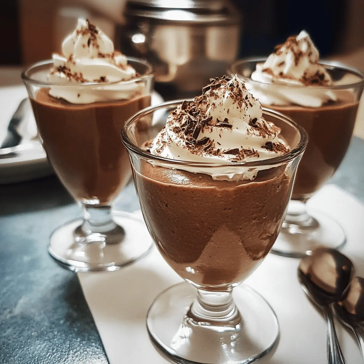 Easy Chocolate Mousse in Glasses