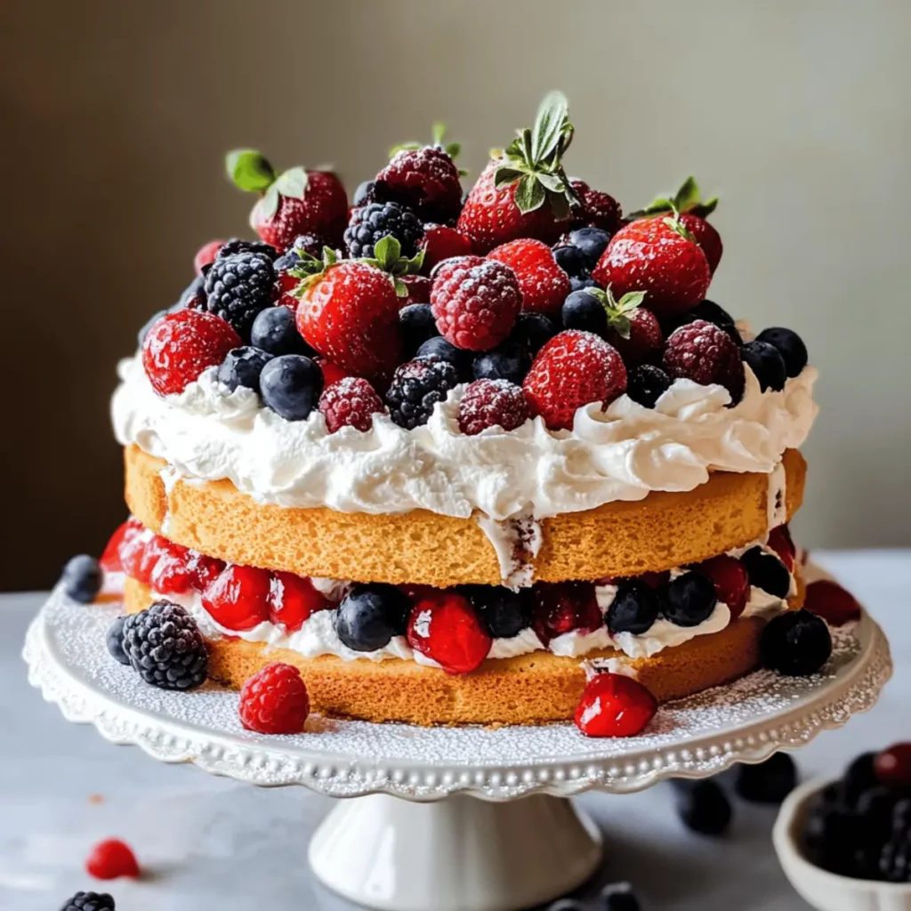 Fresh Berry Cream Cake