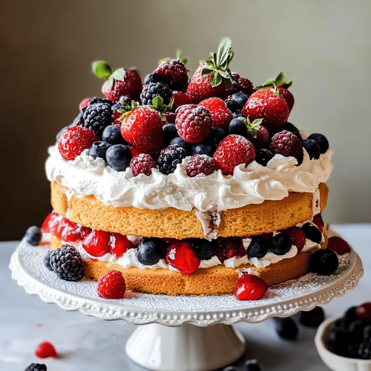 Fresh Berry Cream Cake