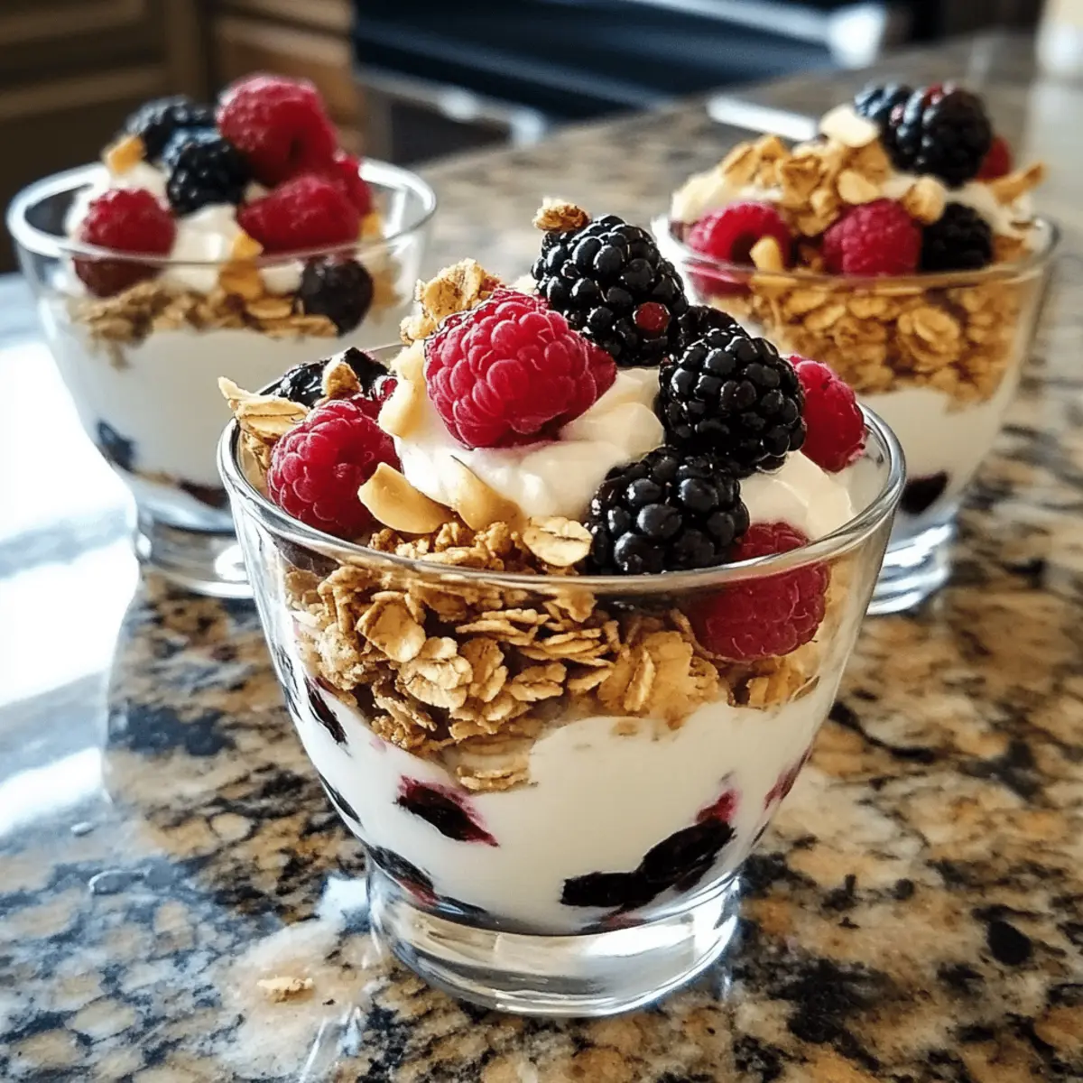 Greek Yogurt Parfaits with Fresh Berries