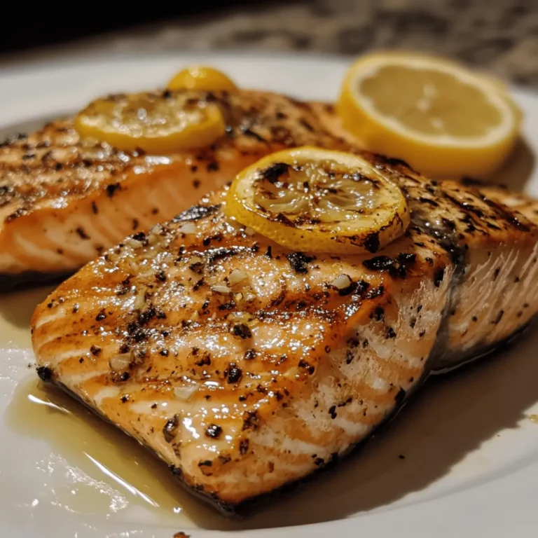 Grilled Lemon Garlic Salmon