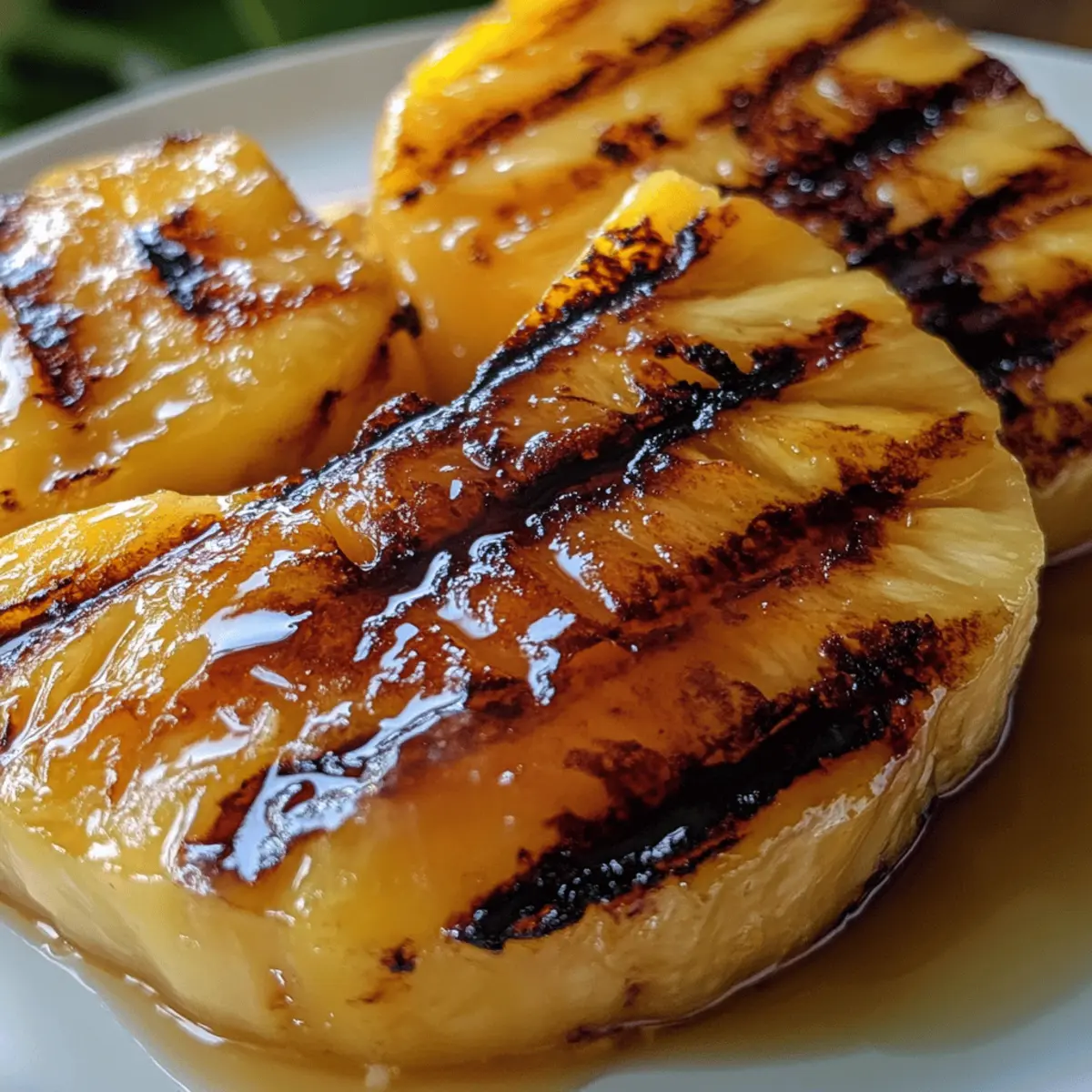 Grilled Pineapple Slices with Honey Glaze