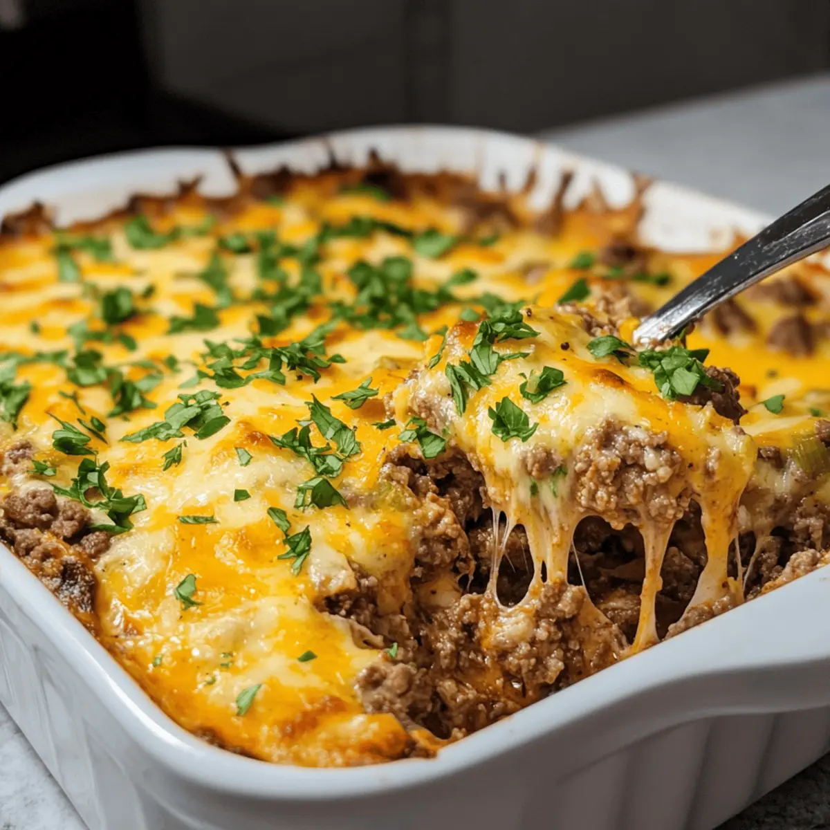 Keto Ground Beef Casserole