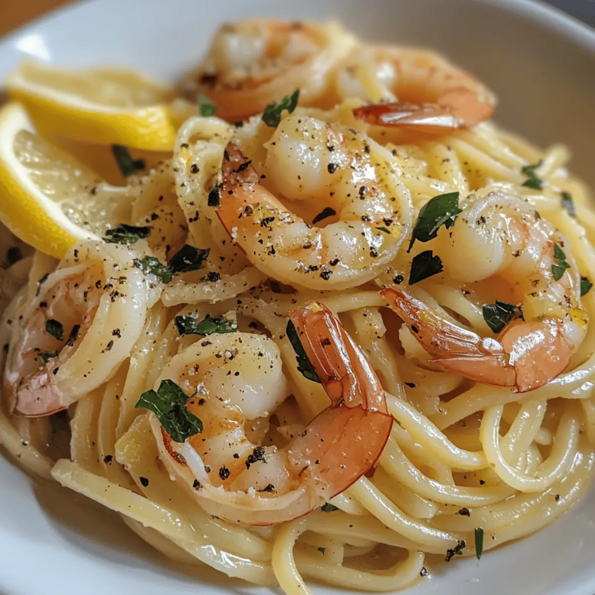 Lemon Shrimp Linguine