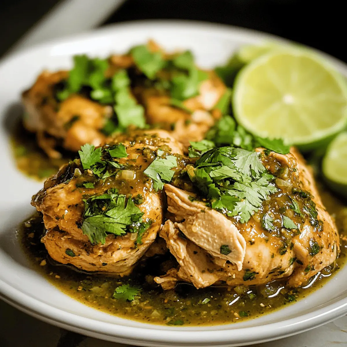 Low Carb Crockpot Salsa Verde Chicken