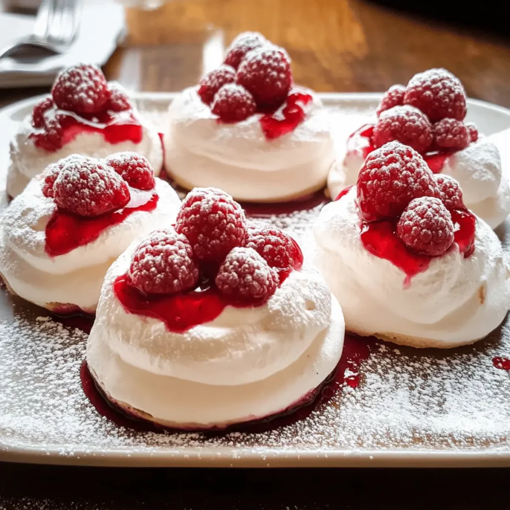 Raspberry Mini Pavlovas