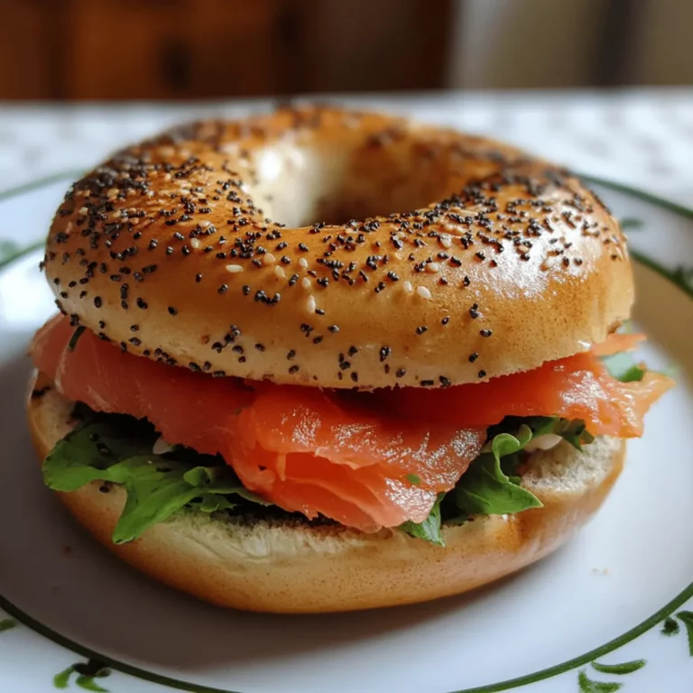 Smoked Salmon Bagel Sandwich
