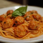 Spaghetti with Mini Turkey Meatballs