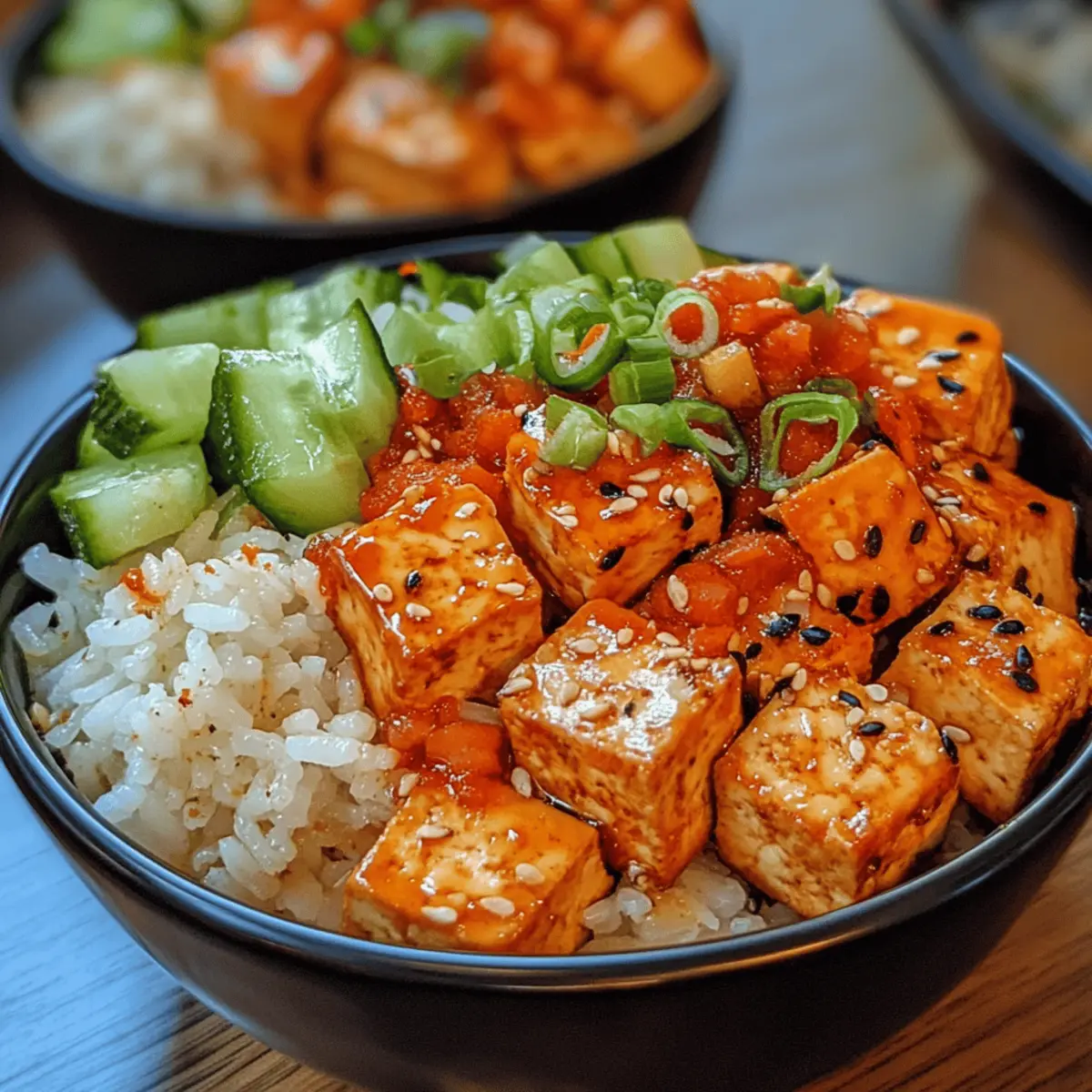 Spicy Tofu Rice Bowls