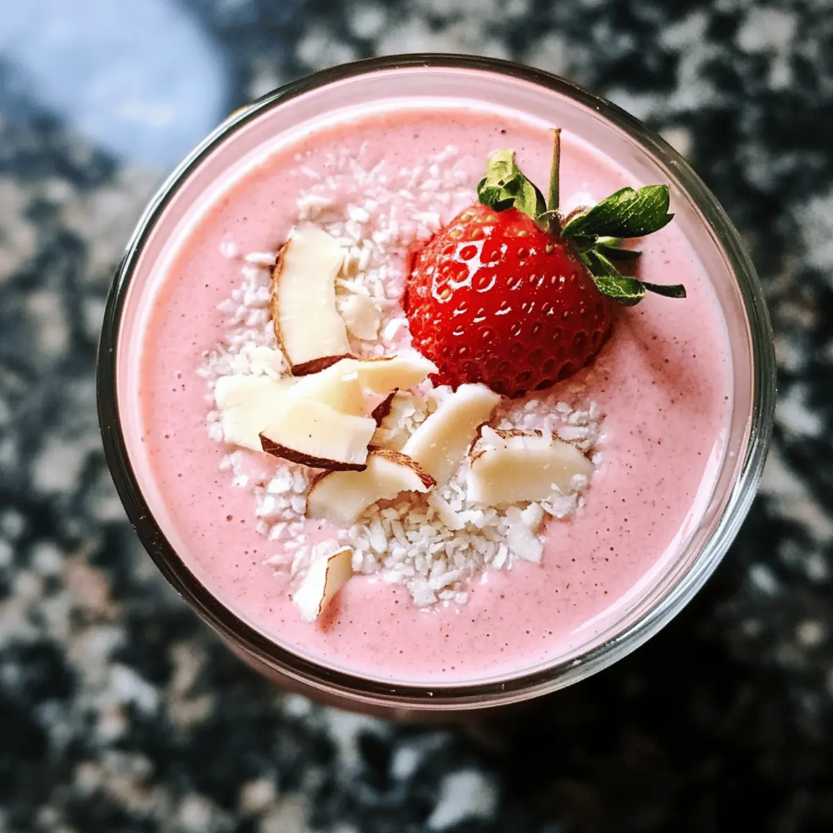 Strawberry Coconut Protein Smoothie