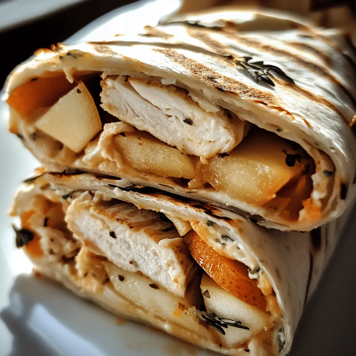 Turkey, Brie & Apple Wrap