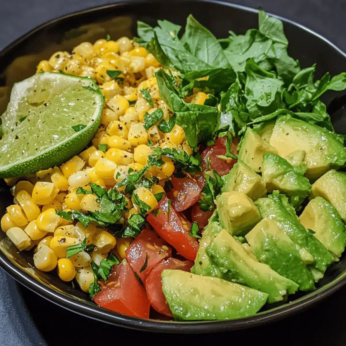 Fresh Corn and Avocado Salad with Lime