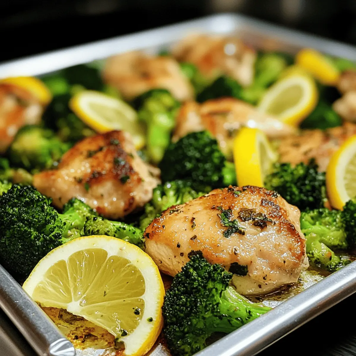 Sheet Pan Lemon Chicken & Broccoli
