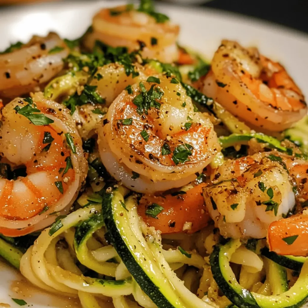 Garlic Butter Shrimp with Zucchini Noodles