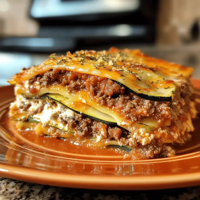 Zucchini Lasagna with Beef & Ricotta
