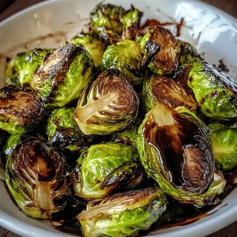 Crispy Roasted Brussels Sprouts with Balsamic Glaze