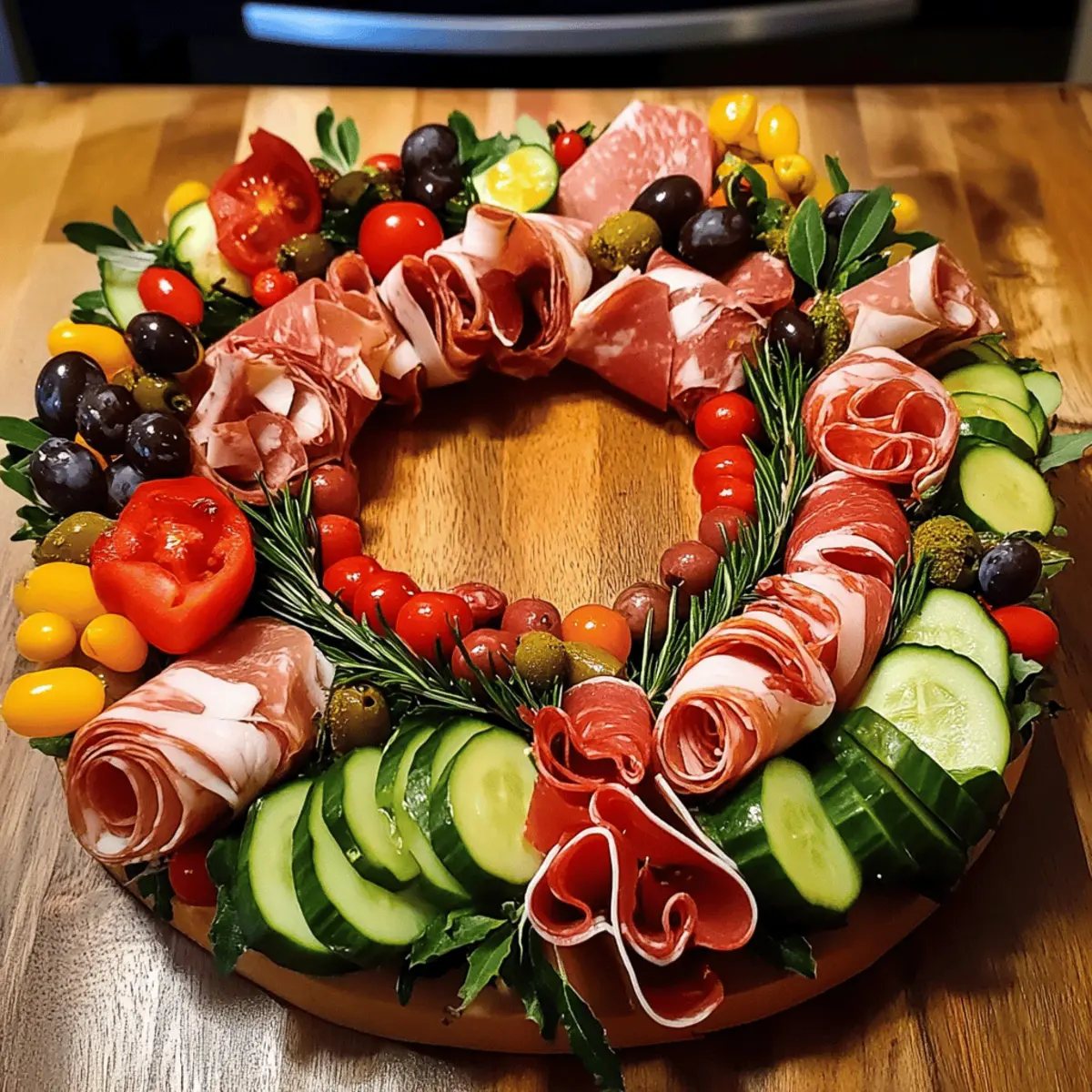 Holiday Antipasto Wreath