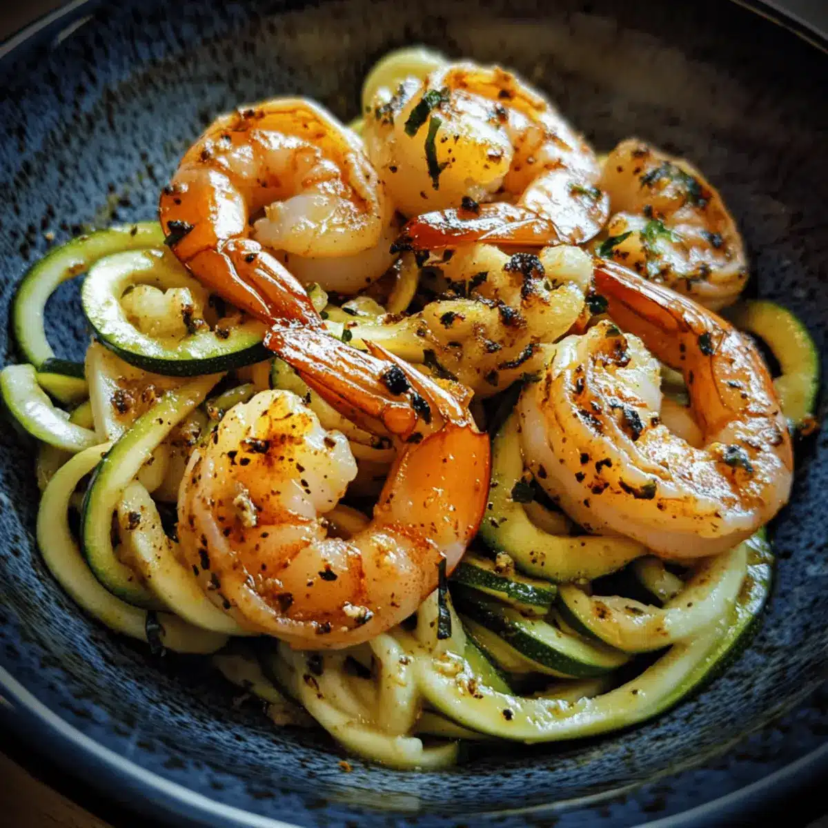 Garlic Butter Shrimp with Zucchini Noodles