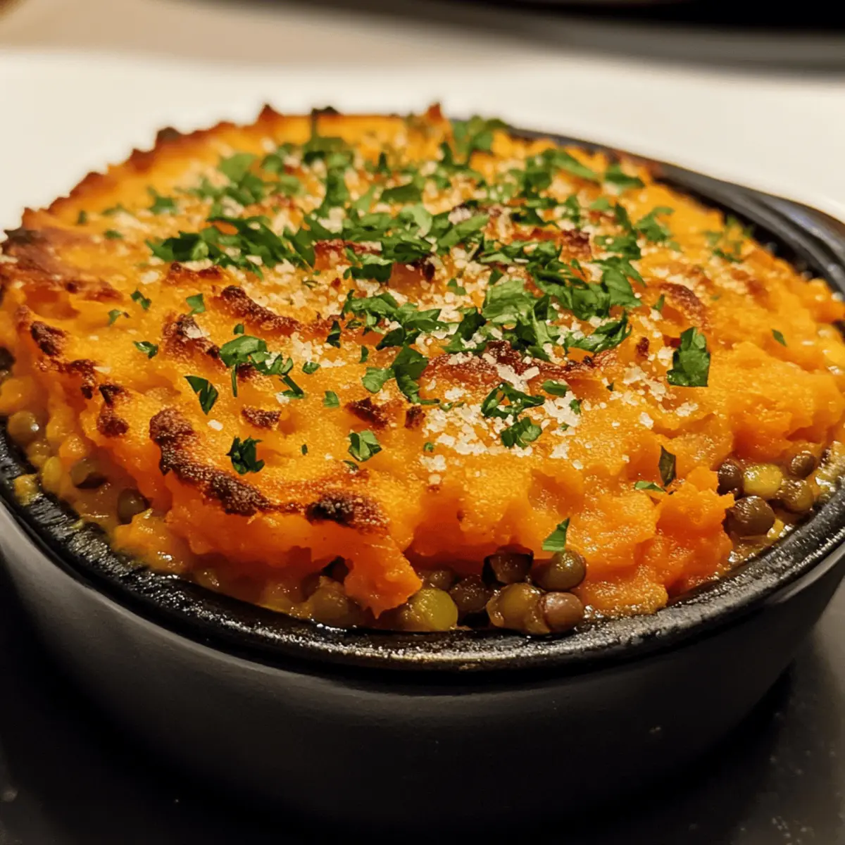 Lentil Shepherd's Pie with a Sweet Potato Topping