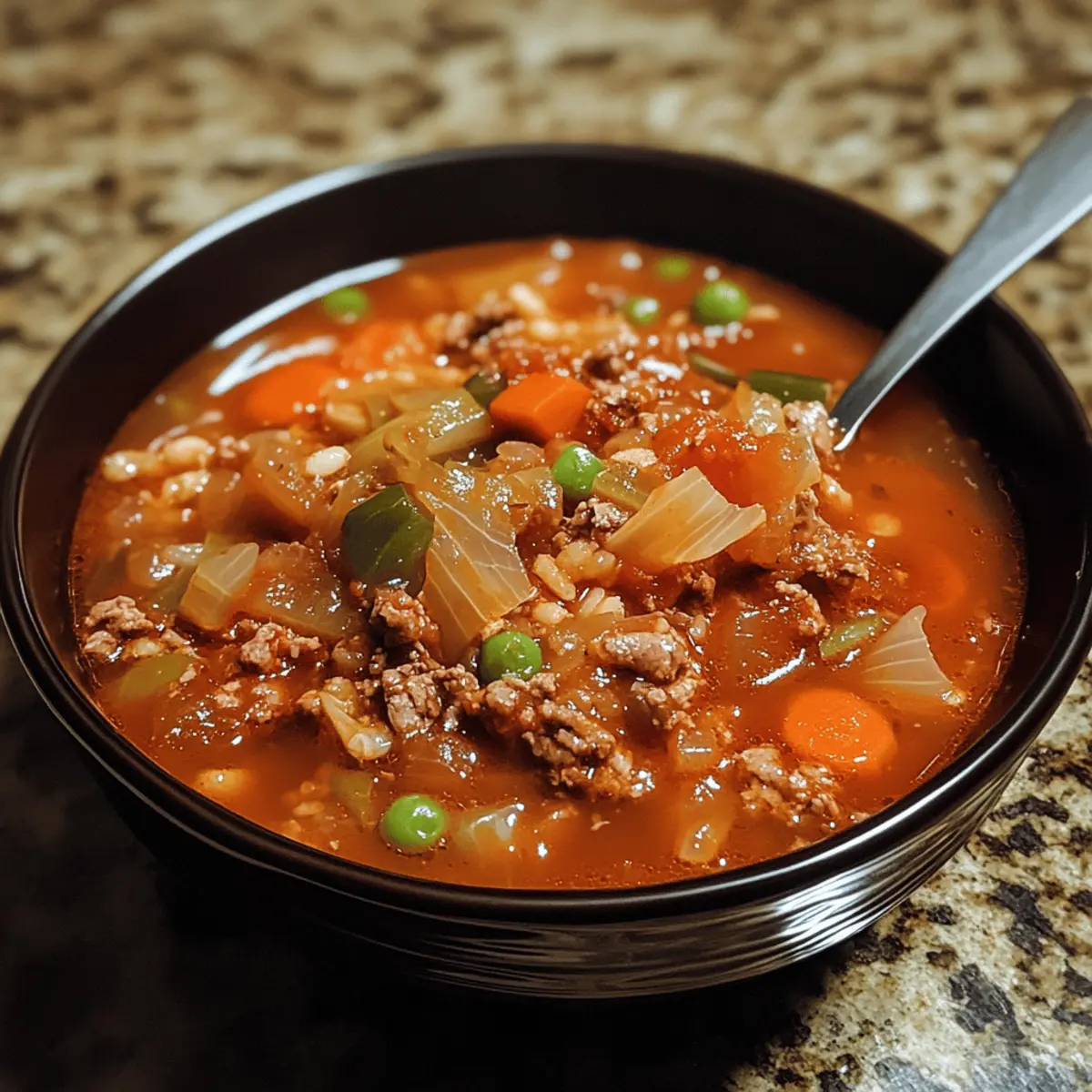 Deconstructed Cabbage Roll Soup