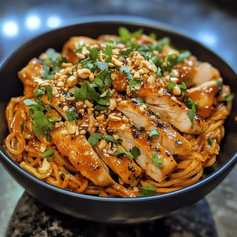 Spicy Peanut Noodles with Rotisserie Chicken