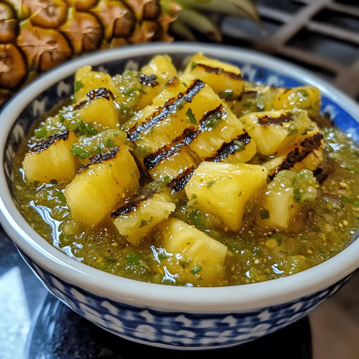 Grilled Pineapple and Tomatillo Salsa