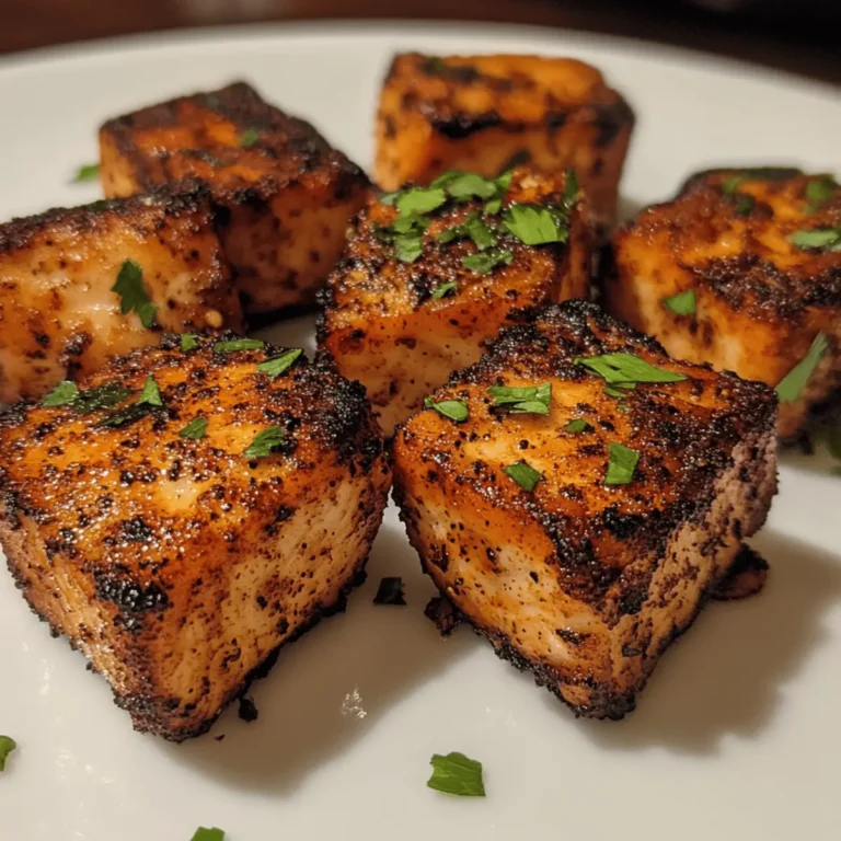 Air Fryer Blackened Salmon Bites