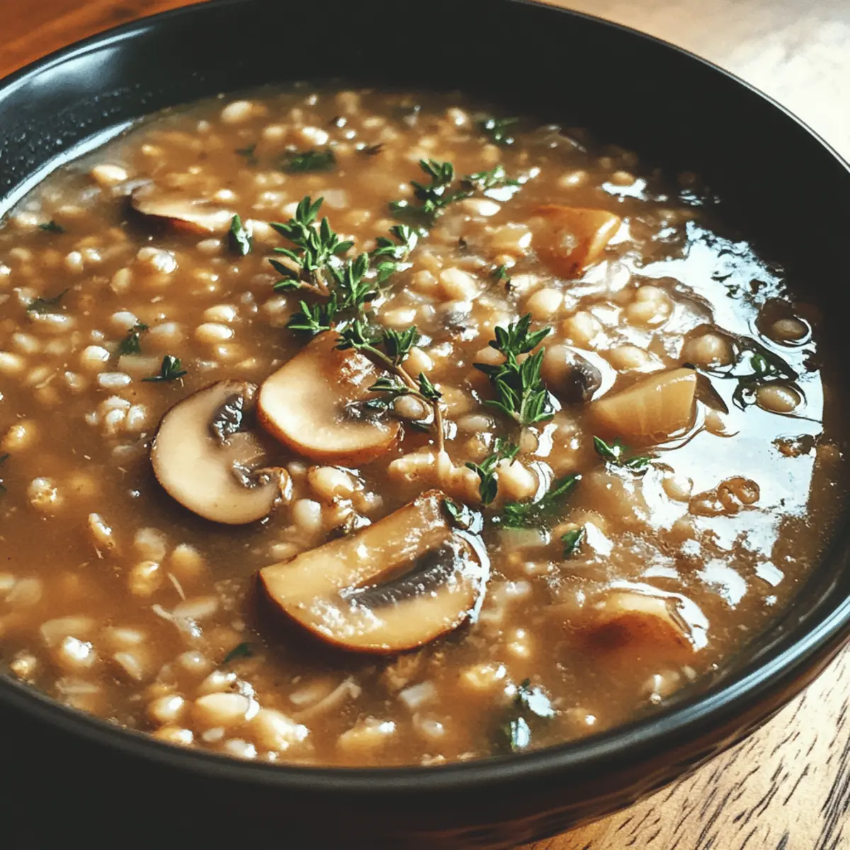 Hearty Mushroom and Barley Soup