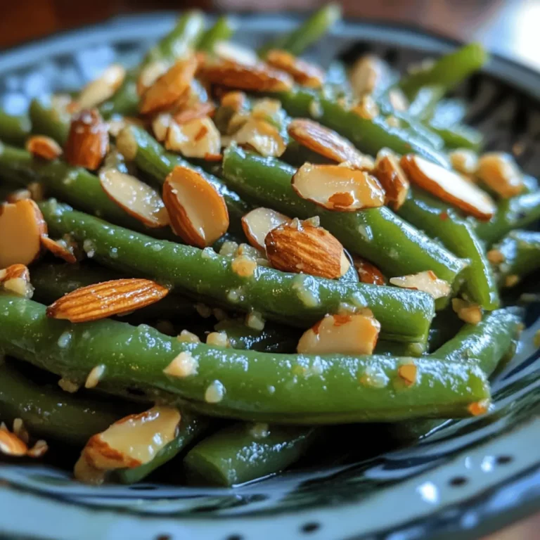 Garlic Butter Green Beans with Toasted Almonds
