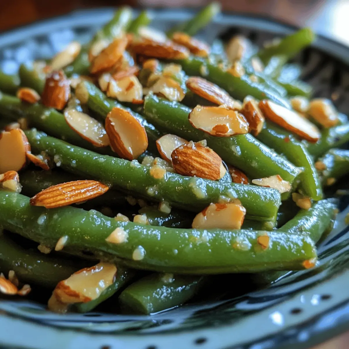 Garlic Butter Green Beans with Toasted Almonds