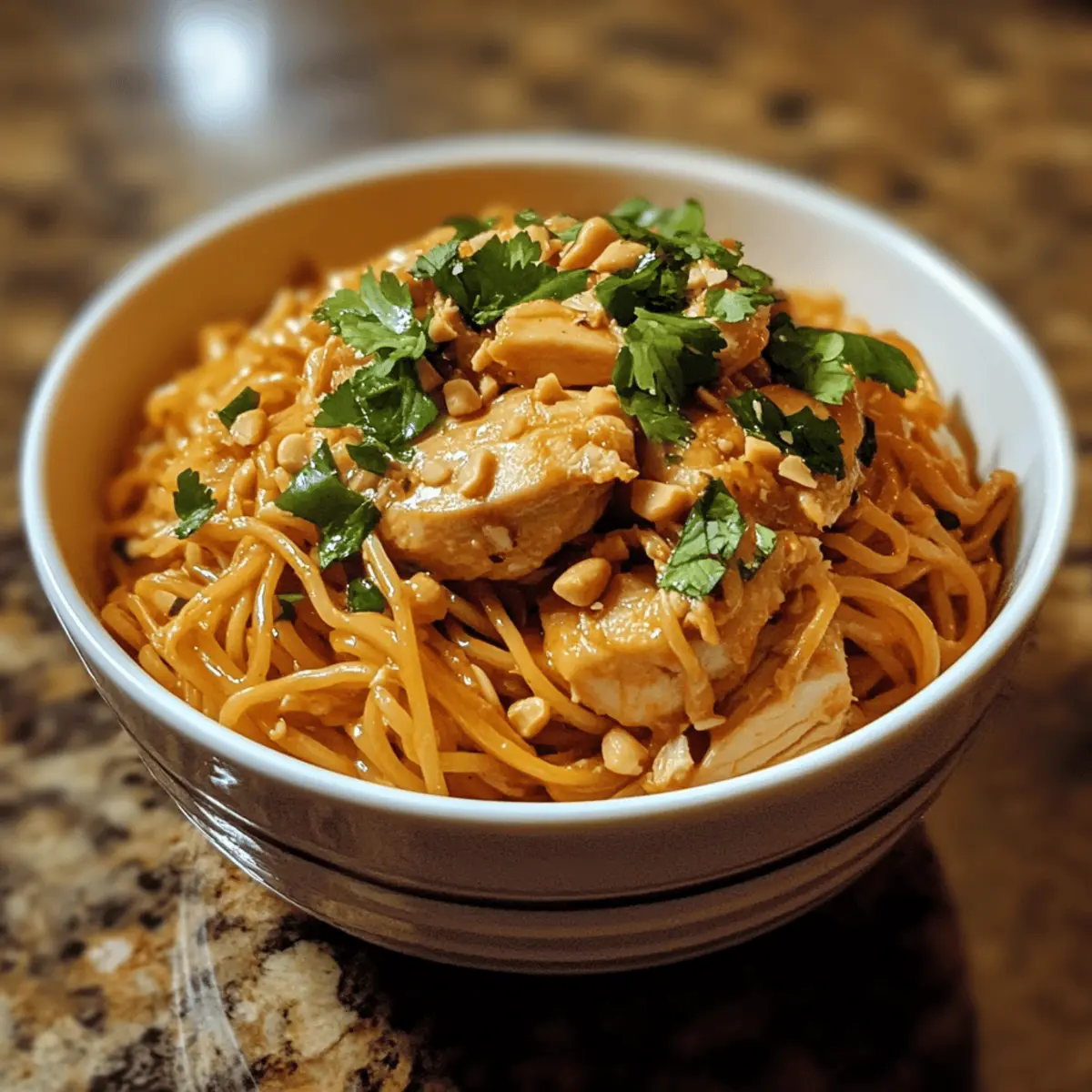 Spicy Peanut Noodles with Rotisserie Chicken
