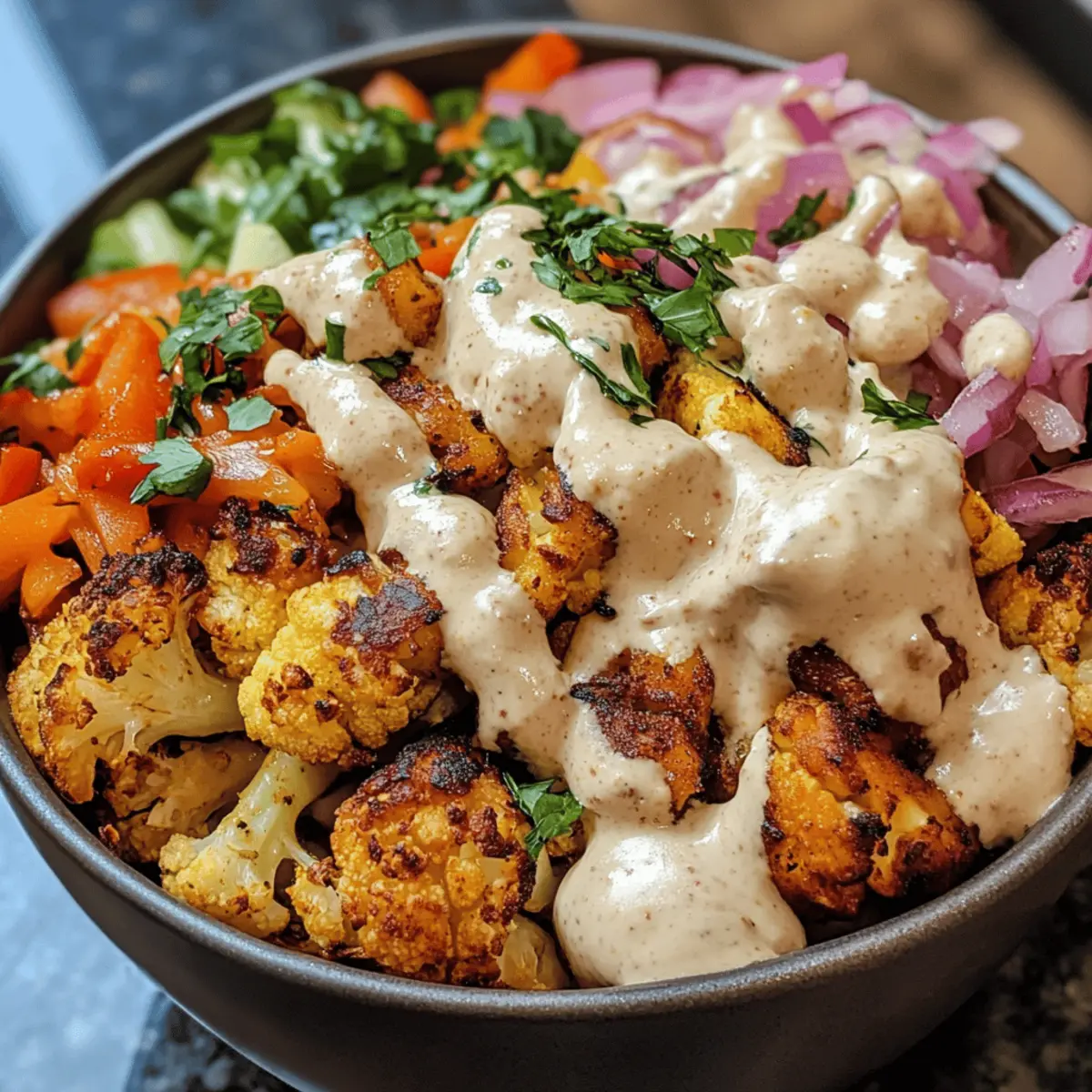 Cauliflower Shawarma Bowls with Tahini Sauce