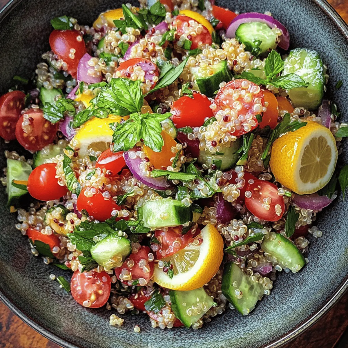 Mediterranean Quinoa Salad with a Lemon-Herb Vinaigrette
