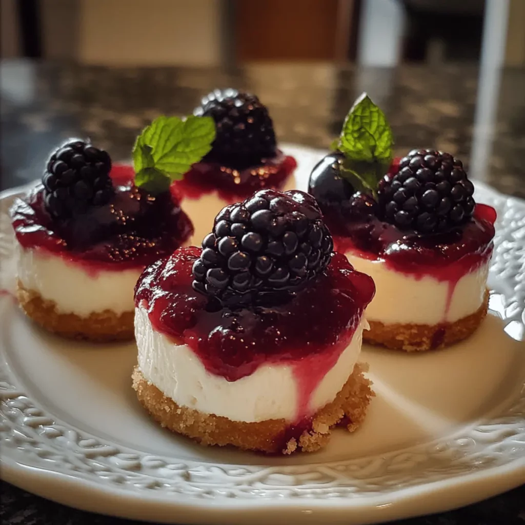 Mini Cheesecakes with Berry Compote