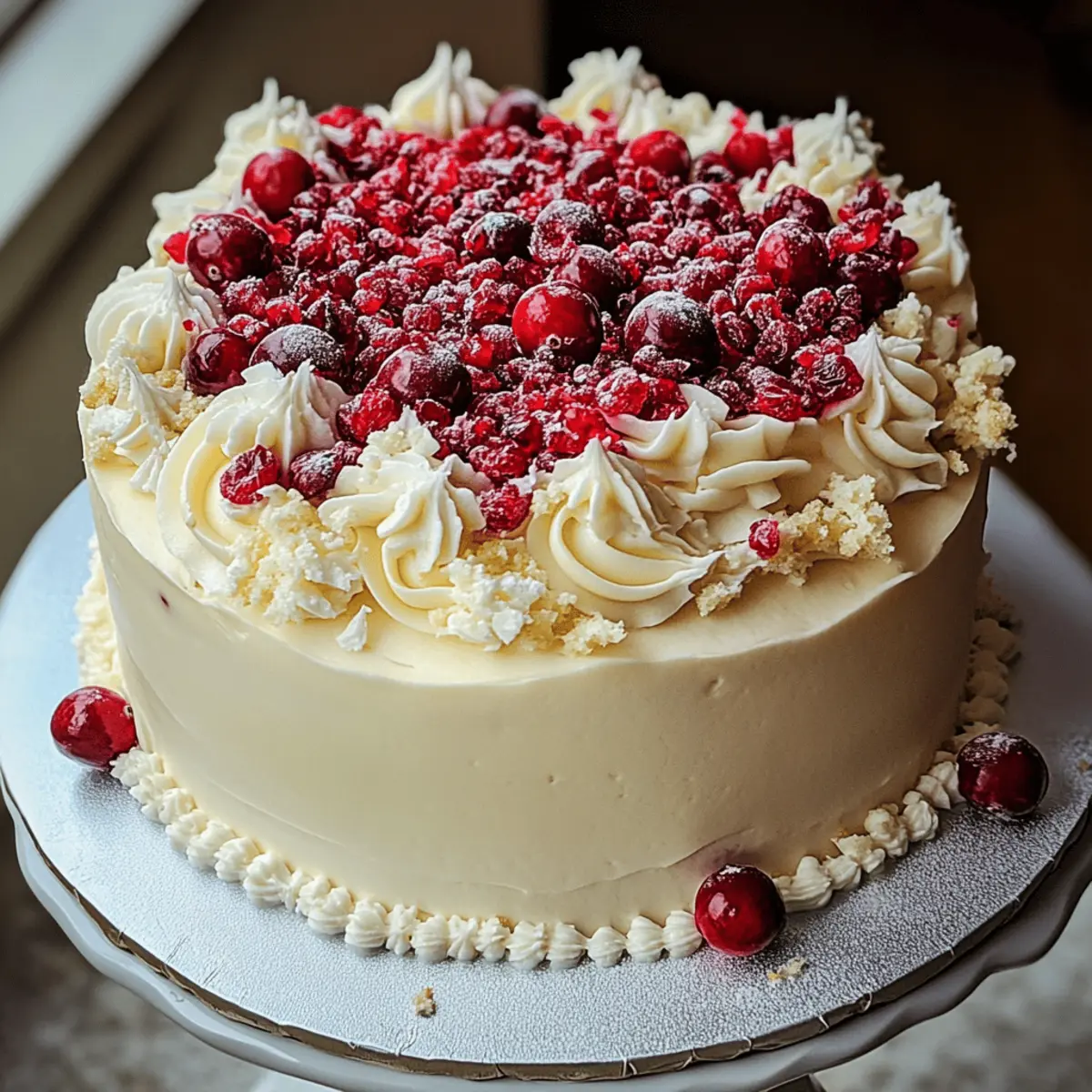 White Chocolate Cranberry Cake
