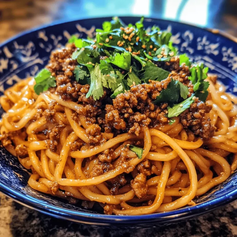 Szechuan Noodles with Spicy Ground Lamb recipe