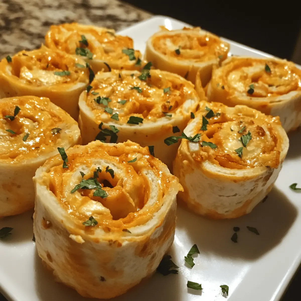 Buffalo Chicken Dip Pinwheels