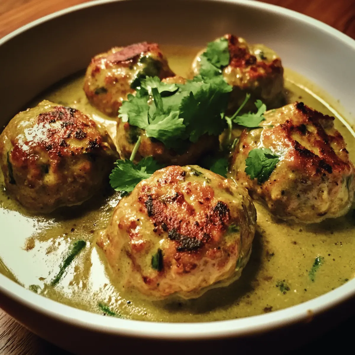 Thai Green Curry Chicken Meatballs