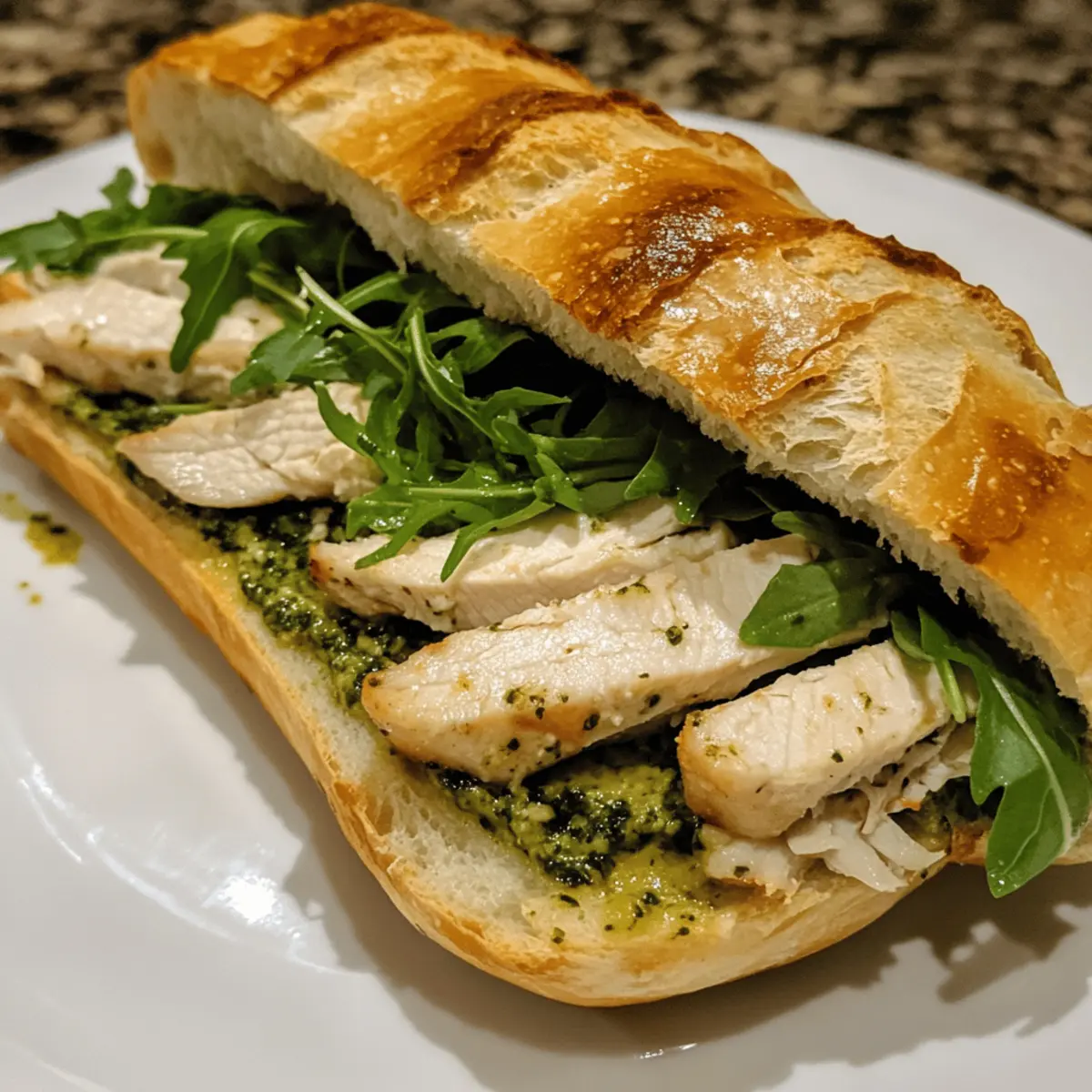 Chicken Pesto Arugula Ciabatta