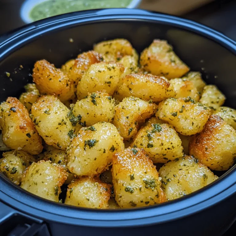 Air Fryer Crispy Gnocchi with Pesto Aioli