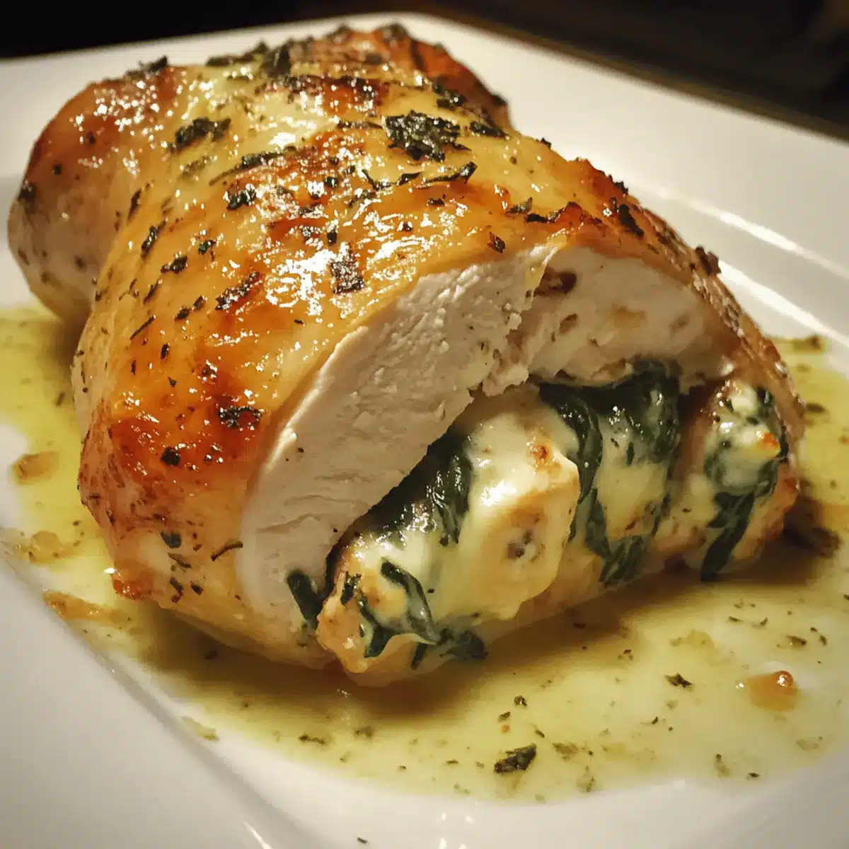 Goat Cheese and Spinach Stuffed Chicken