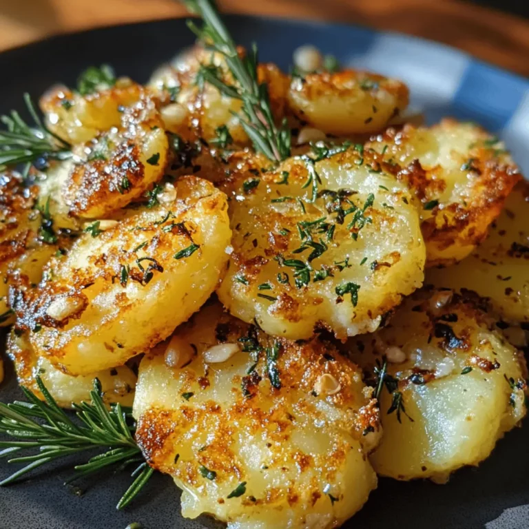 Crispy Smashed Potatoes with Garlic and Herbs