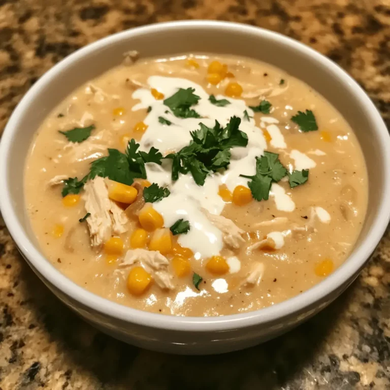 Slow Cooker Creamy White Chicken and Corn Chili