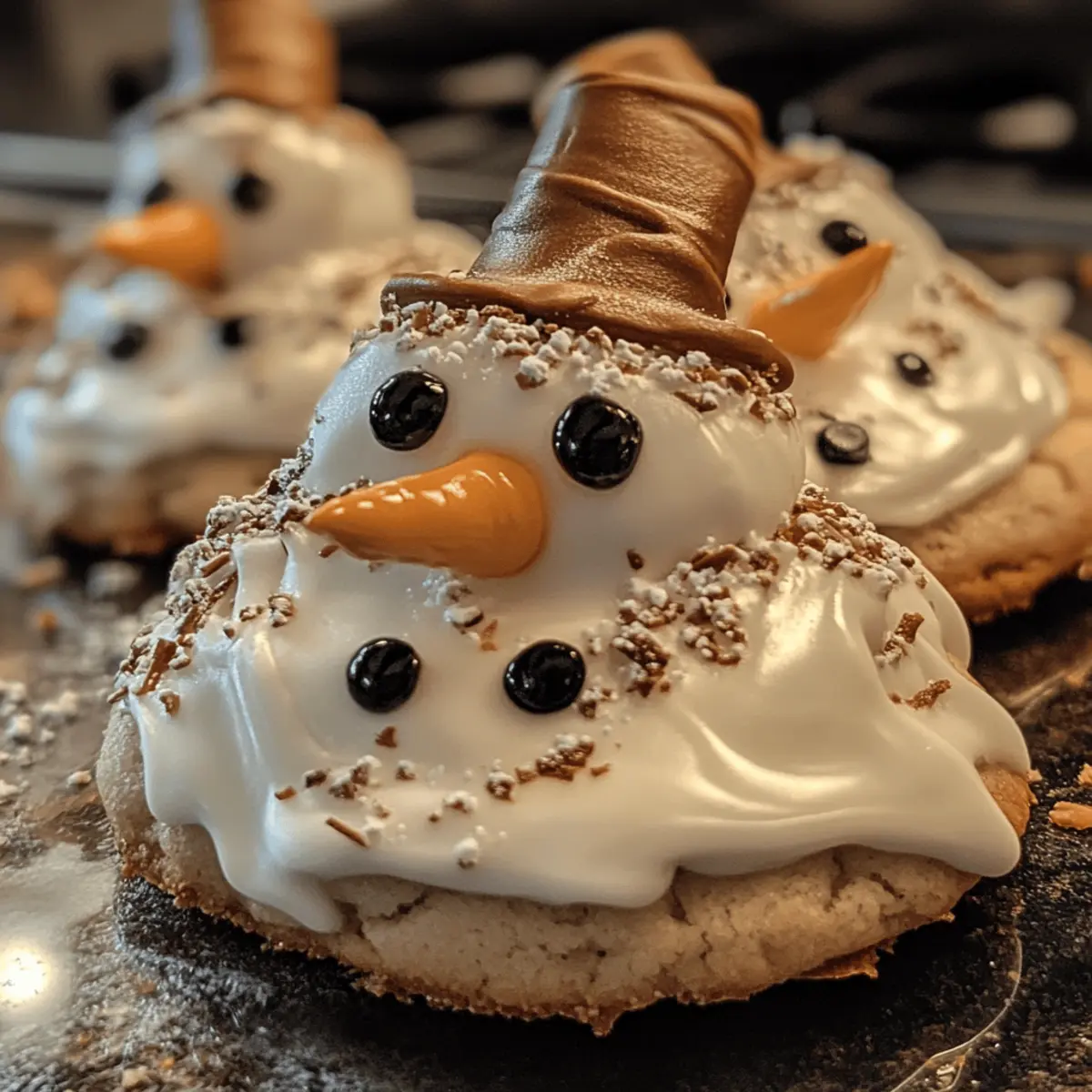 Melted Snowman Cookies